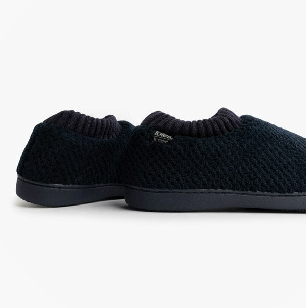 Totes Isotoner POPCORN FULL BACK BOOTIE Womens Slippers Navy