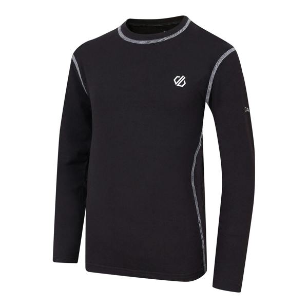 Dare 2B Childrens/Kids Pow II Plain Base Layer Set - Black - 
