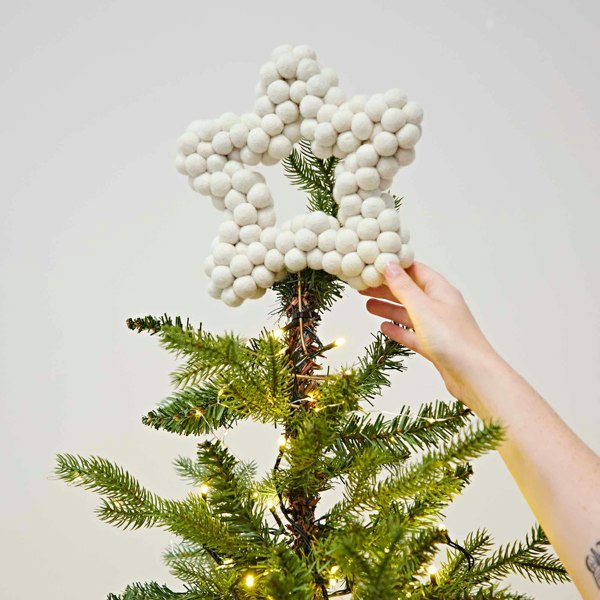 Paper High Felt Natural Star Tree Topper