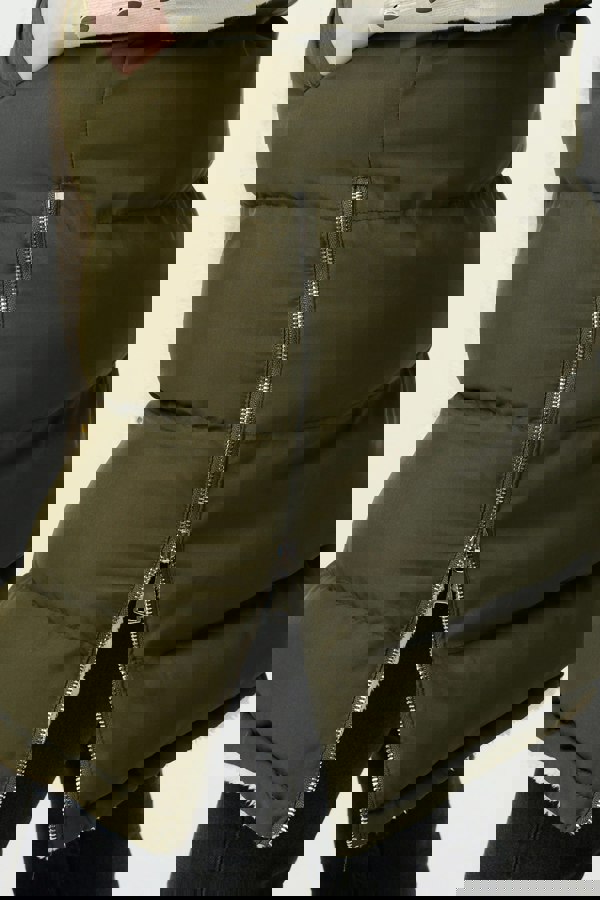 Green | Reversible Faux Fur Padded Hooded Gilet
