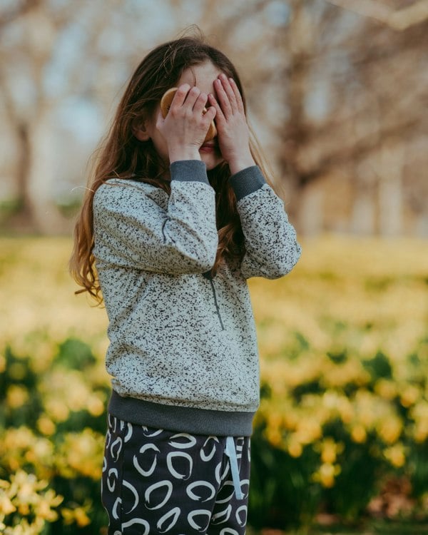 organic cotton Multicolour Bear Face on Speckled Print Sweatshirt - image 3