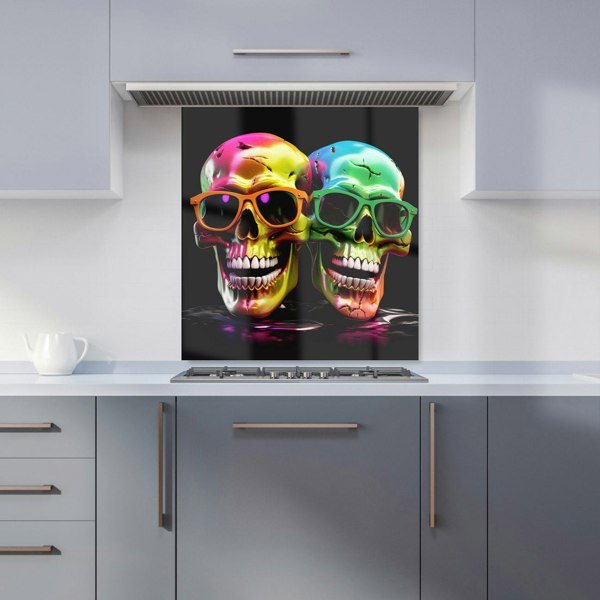 Warren Reed - Designer Happy Skeletons In Sunglasses Kitchen Splashback