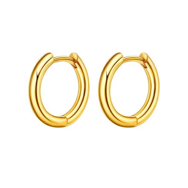 Serafina Tilly Earrings - 18K Gold Plated Stainless Steel Chunky Huggie Hoops