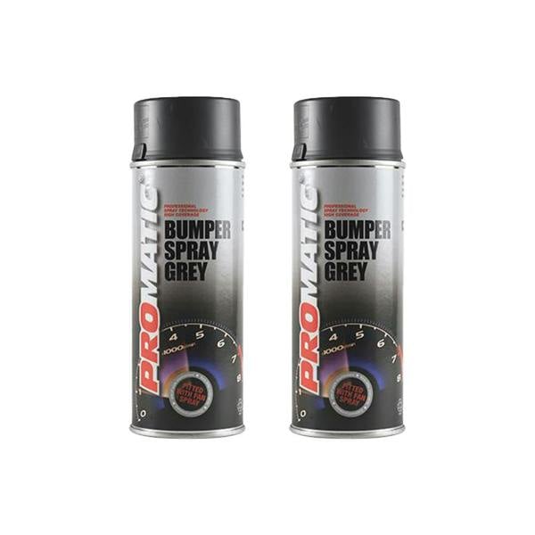 Promatic 2X Promatic Bumperspray Mid Grey Spray Paint 400ml