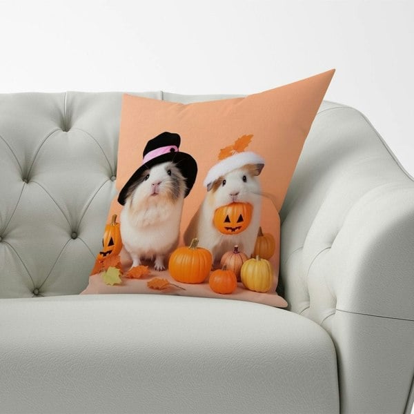 Warren Reed Trick Or Treating Guinea Pigs Cushions