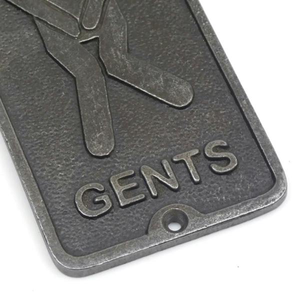 Antique Cast Iron Toilet Door Signs - 150mm x 75mm