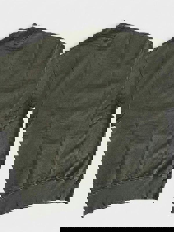 Palm Angels Burning Logo Sweatshirt Military Green