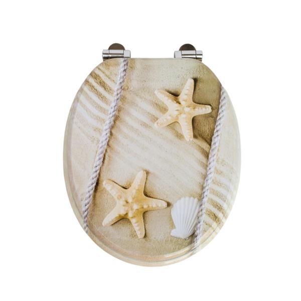 RTS Starfish Sand Wood Soft Close Toilet Seat - Cream