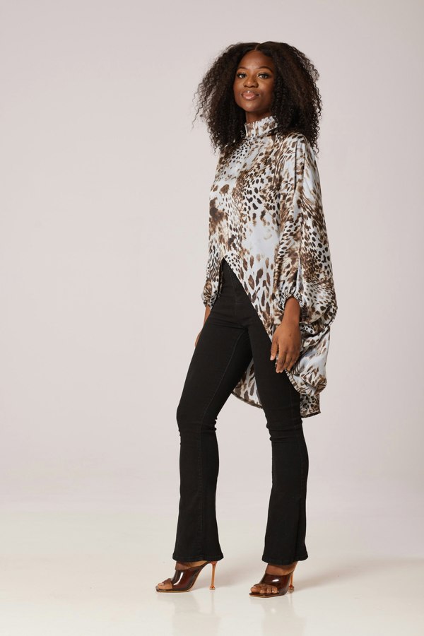 Lioness by TF Silk Sapphire Safari Tunic