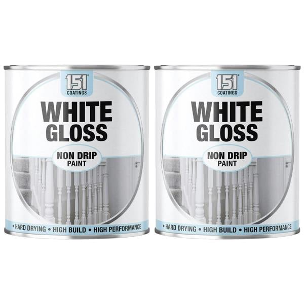 151 2X White Gloss Non-Drip Paint 300ml