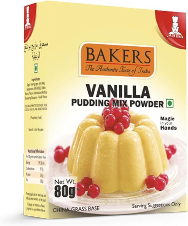Bakers Vanilla Pudding Mix Powder, Instant Dessert 80g