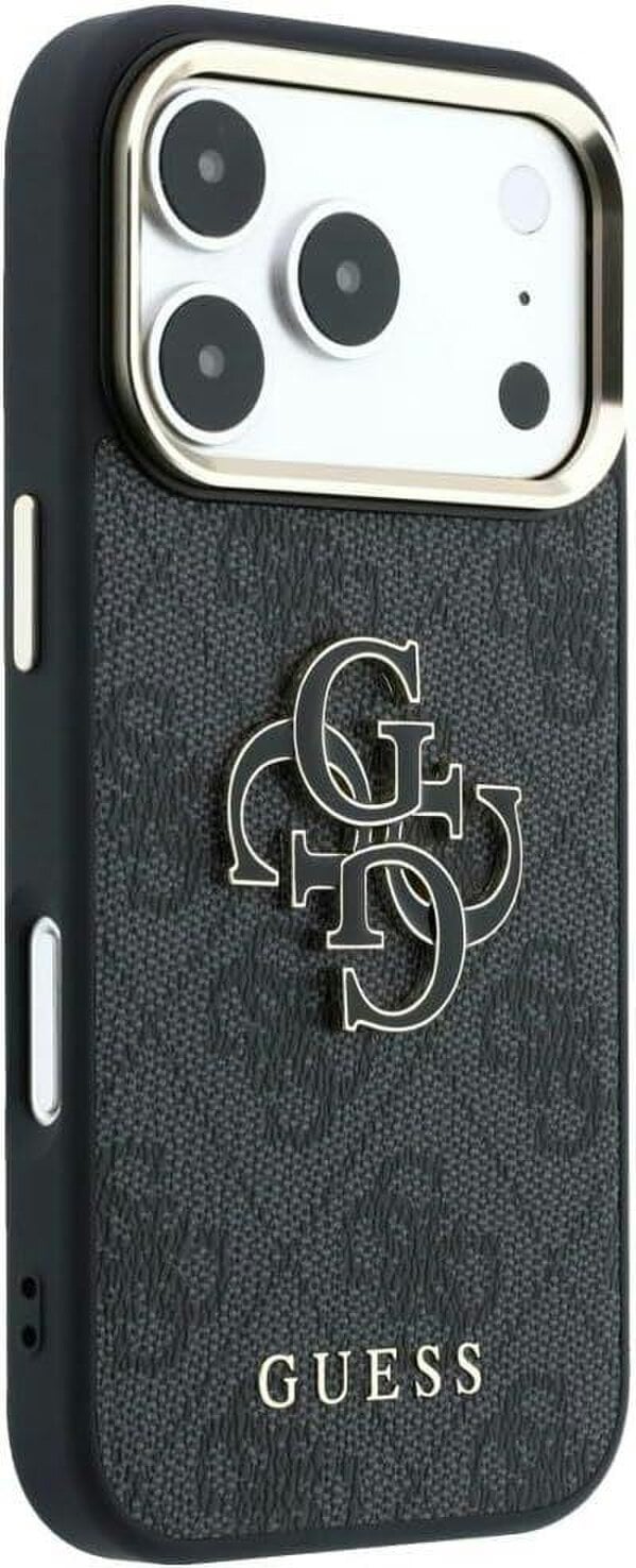 Guess 4G & Big Resin Logo Case for iPhone 17/18 Pro Max 6.9" Black - GUHCP18X6P4SRMLK