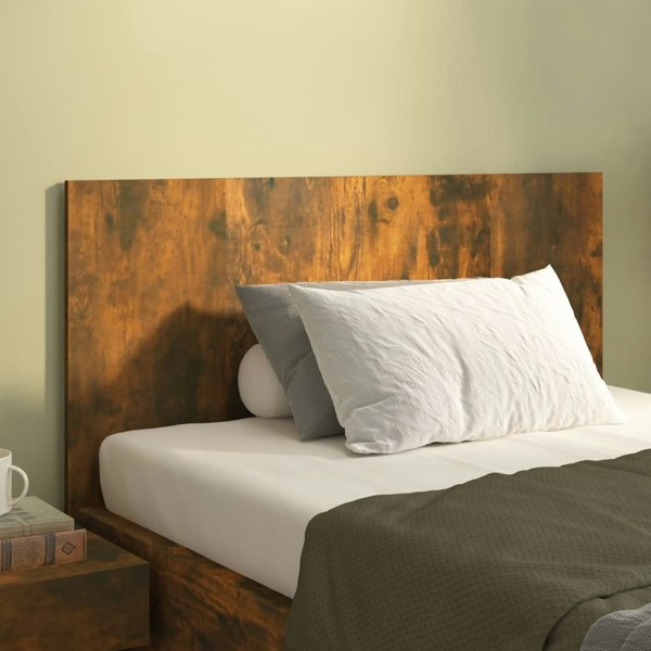 Berkfield Bed Headboard Smoked Oak 120x1.5x80 cm Engineered Wood