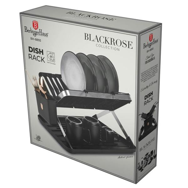 Berlinger Haus BH8893 – Dish Rack | Black & Rose Gold