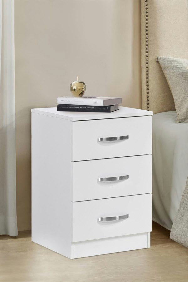 Swish Furniture Paddington 3 Drawer Bedside Table