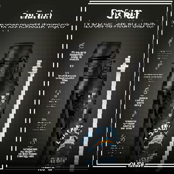 ION8 NFL x ION8 Insulated Steel Water Bottle, NFL Chargers, 750ml (24oz)