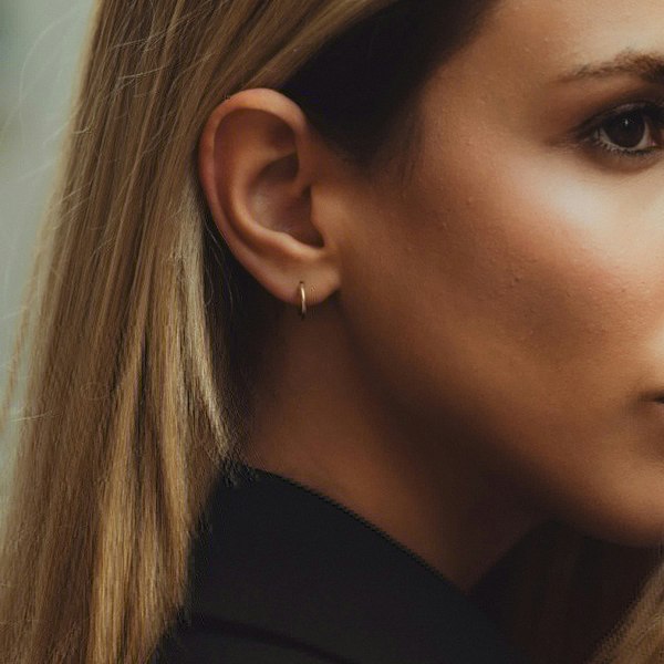 Spero London Fine 14ct Solid Gold Hoop Earrings