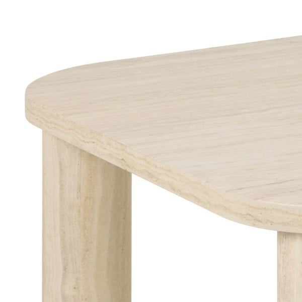 Furniture To Go Solano Rectangular Coffee Table in Light Travertine 100 x 75 cm