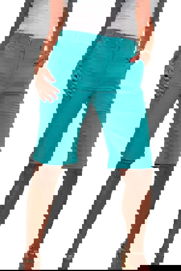 Paulo Due Women's Stretch Cuffed Bermuda Shorts