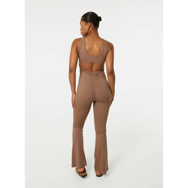 Pink Vanilla Ruched Bum Openback Unitard