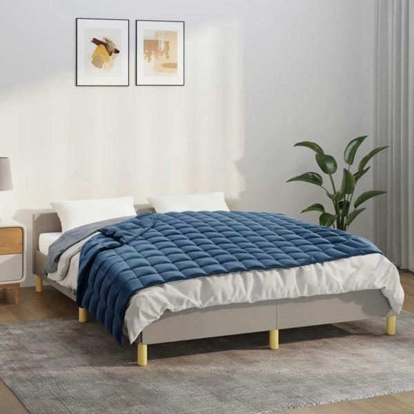 Berkfield Weighted Blanket Blue 150x200 cm 11 kg Fabric