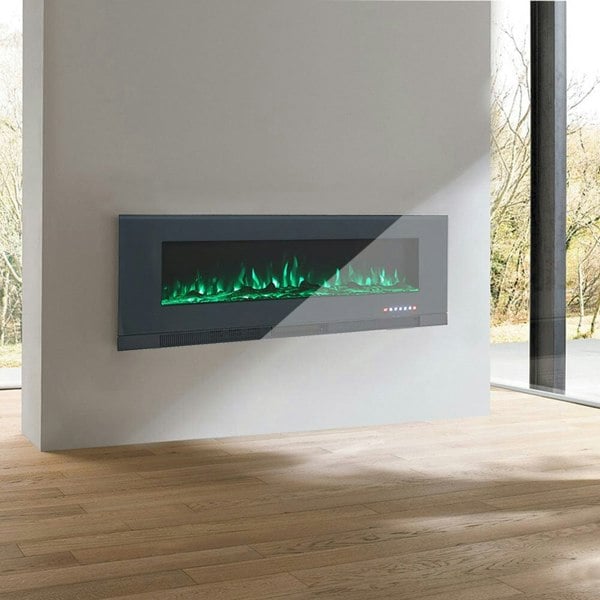 50/60 inch Electric Fireplaces 5000BTU Wall Mounted Heater Wall Mounted Fireplaces Living and Home