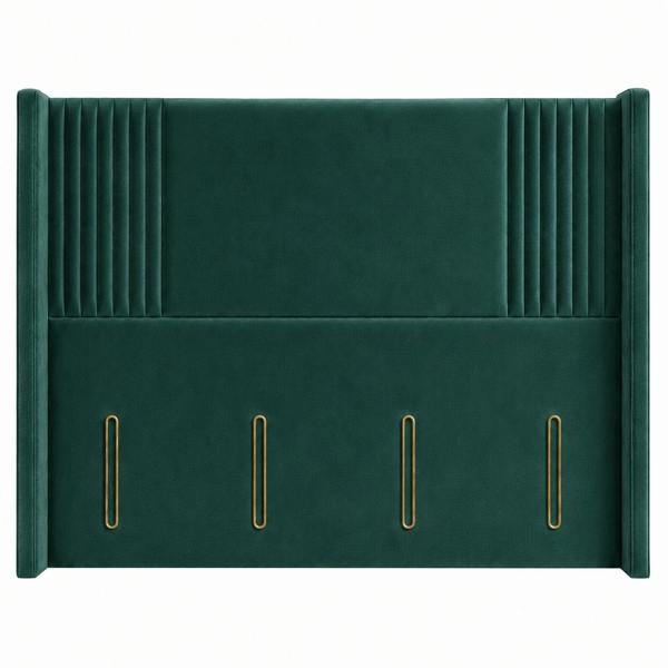 Great British Beds Oxford Headboard - Green Plush