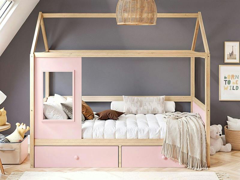 Flair Ted Play House Wooden Bed with Storage
