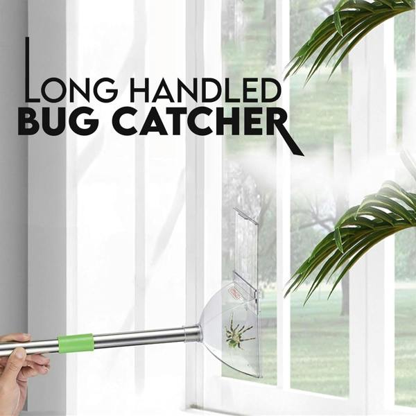PEST GUARD Spider Catcher Long Handle 81cm Insect Catcher with Sliding Trap Door Lightweight Bug Catchers For Home