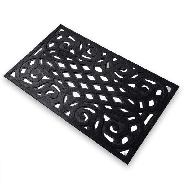 Nicoman Victorian Style Eco Outdoor Door Mat - Black