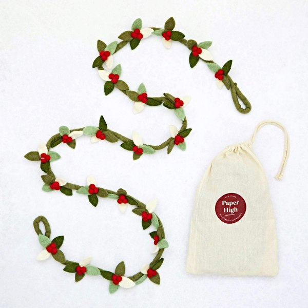 Paper High Felt Berry Christmas Garland