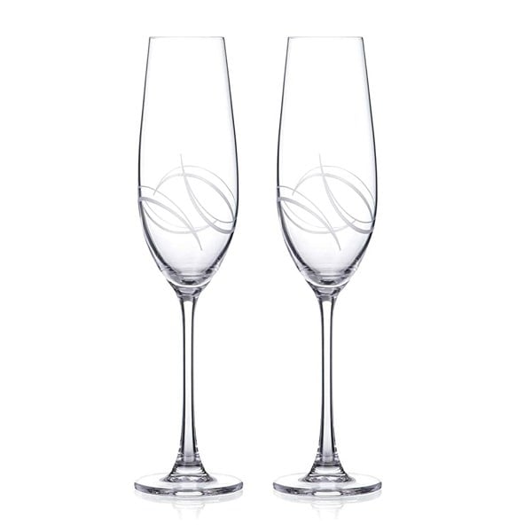 Diamante Arctic Champagne Flutes - Set of 2