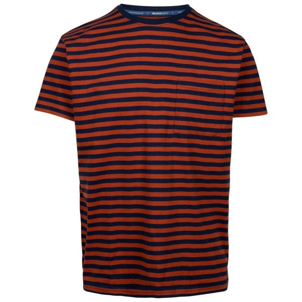 Trespass Mens Mahe Stripe T-Shirt - Burnt Orange