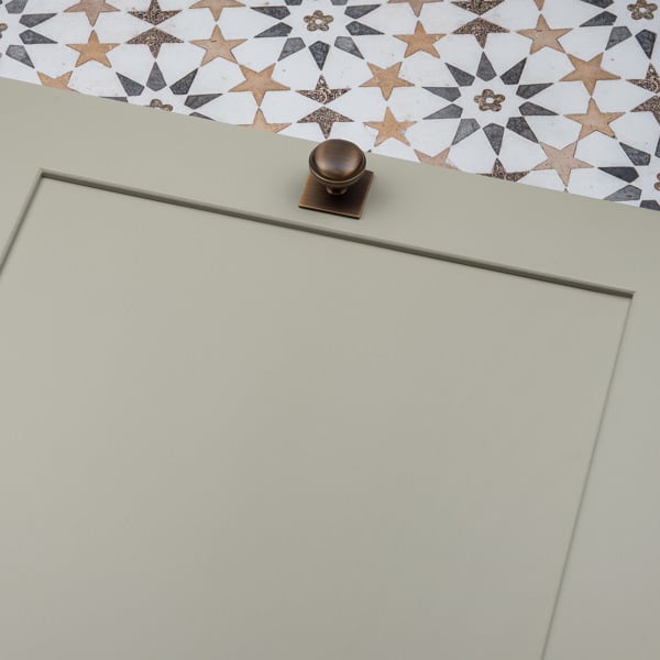 Handle & Home Antique Brass Round Knobs & Cup With Backplate