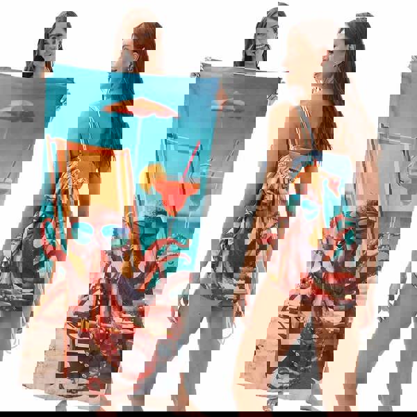 Leaper 2-in-1 Foldable Printed Bath Towel Backpack