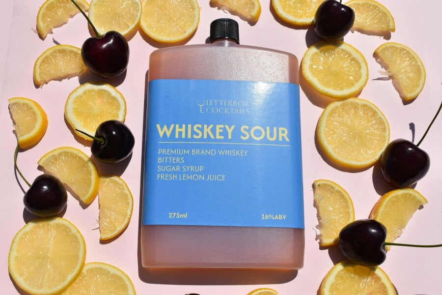 Letterbox Cocktails Whiskey Sour Mini Cocktail – Premium Letterbox Cocktail Gift (100ml)