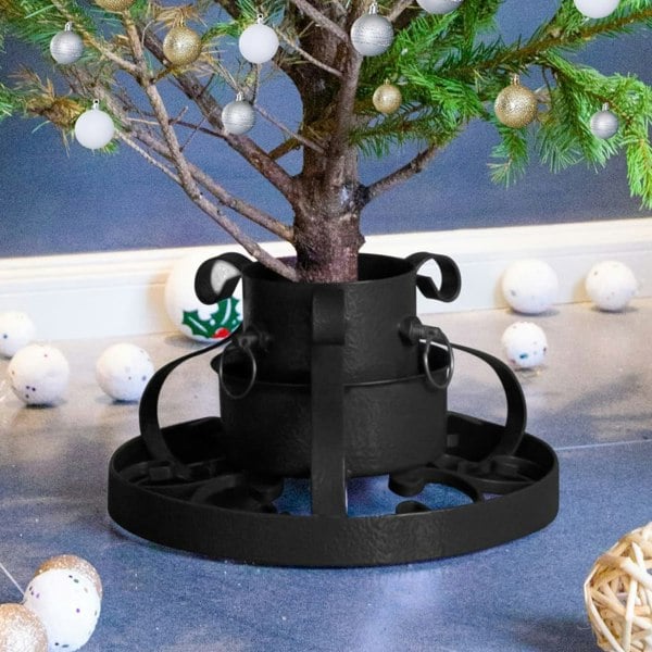 Berkfield Christmas Tree Stand Black 29x29x15.5 cm