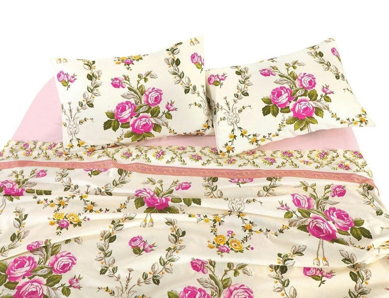 HomeSpace Direct Olivia Brushed Cotton Sheets and Pillowcases Set