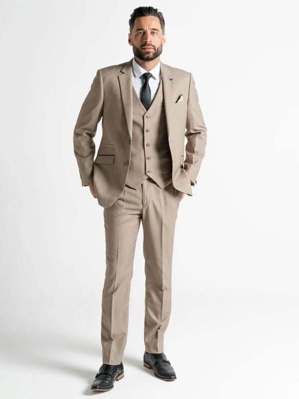 V2 Classic Henry - Light Brown Three Piece Suit