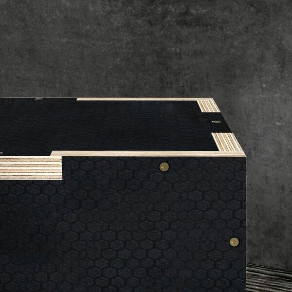 Multi-Faceted Jump Box, Wooden Step Up Box, for Home, Gym, Exercise, Black