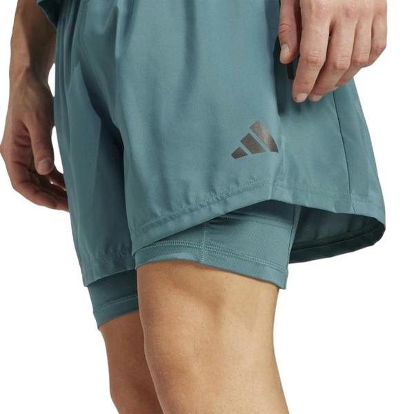 Adidas Mens Own The Run 2 in 1 Running Shorts - Teal - 
