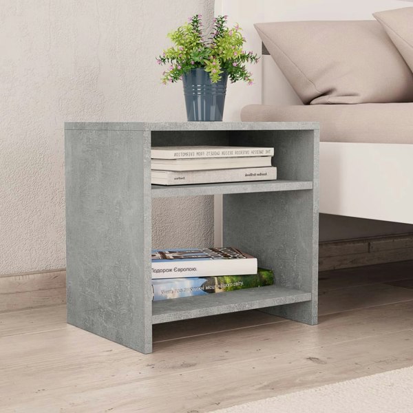 Berkfield Bedside Cabinets 2 pcs Concrete Grey 40x30x40 cm Engineered Wood