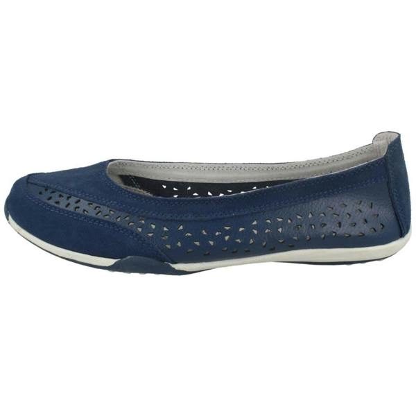 Down to Earth Ladies Down To Earth Suede Leather Ballerinas F80448