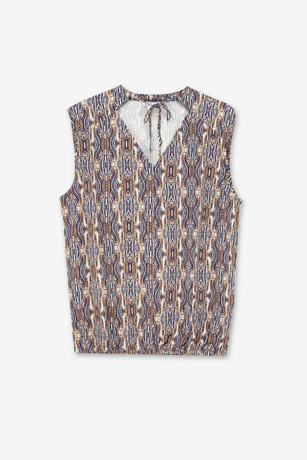 ENORSIA Tie Neck Tops