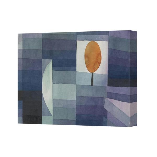Benjamin Tate Design Abstract Geometric Canvas Wall Art Print Blues And Orange Accent 3144
