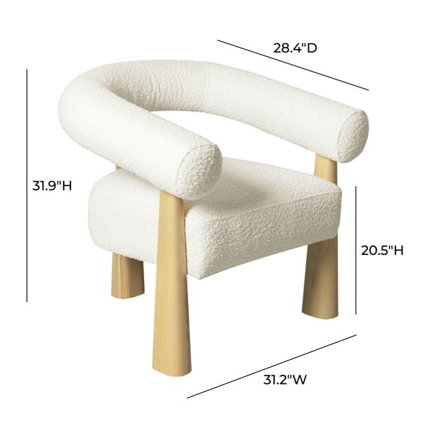 Furniture Edit Spara Cream Boucle Accent Chair