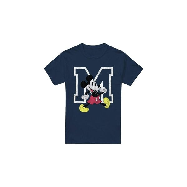 Disney Mens Mickey Mouse Classic Walk T-Shirt - Navy
