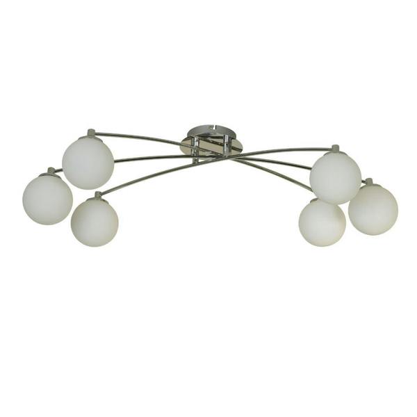 Pagazzi Lighting Navarro 6 Light Chrome Semi Flush Ceiling Light