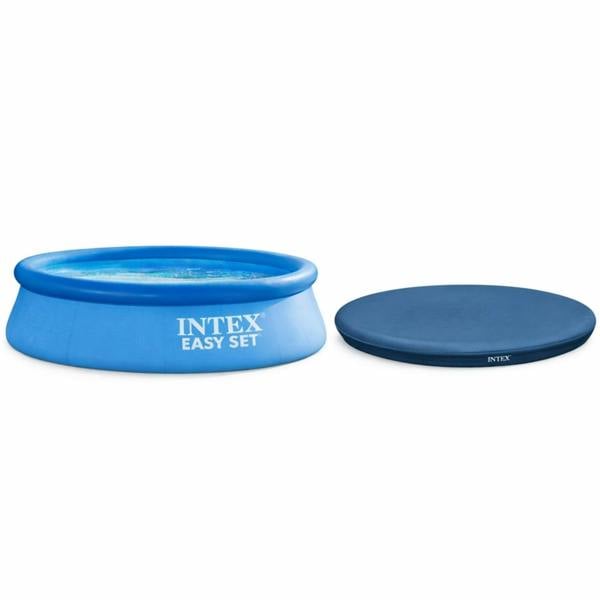 smartbies Intex 10 x 30 Easy Set Pool, Above-Ground Swimming Pool for Gardens And A Cover