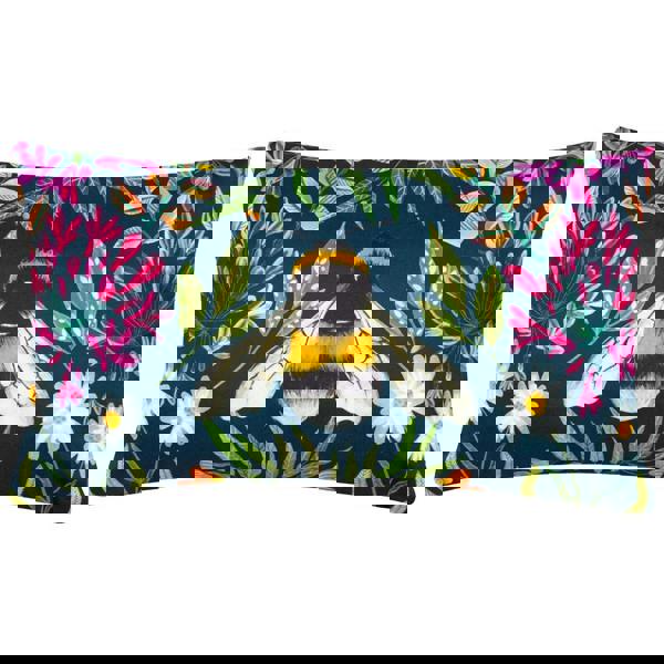 Wylder House Of Bloom Zinnia Bee Outdoor Cushion Cover - Navy